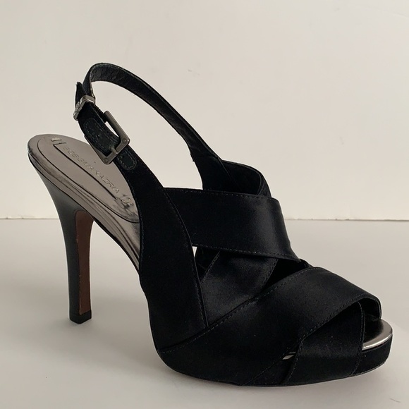 BCBG MaxAzria Peep Toe Platform Slingback Sandals - Picture 3 of 16